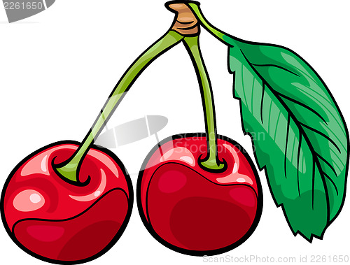 Image of cherry fruits cartoon illustration