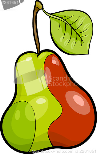 Image of pear fruit cartoon illustration