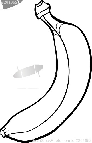 Image of banana illustration for coloring book