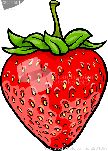 Image of strawberry fruit cartoon illustration