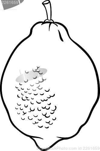 Image of lemon illustration for coloring book