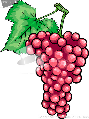 Image of  red grapes fruit cartoon illustration