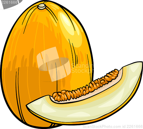 Image of melon fruit cartoon illustration