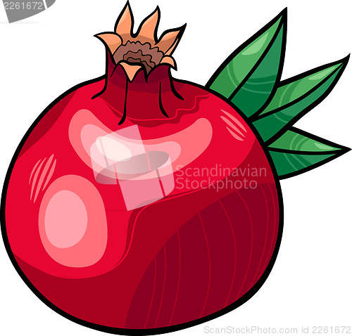 Image of pomegranate fruit cartoon illustration