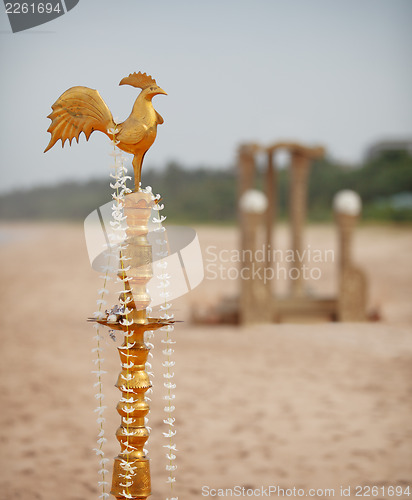 Image of Ritual decorations for traditional Sri Lankan wedding