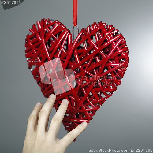 Image of Hand made red heart