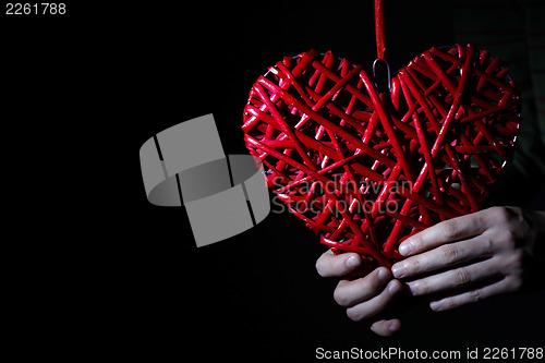Image of Hand made red heart