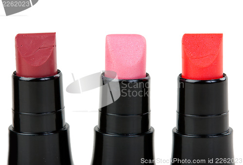 Image of Three lipstick set in a row