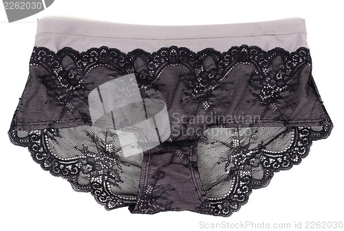 Image of Front view of simple white women's panties