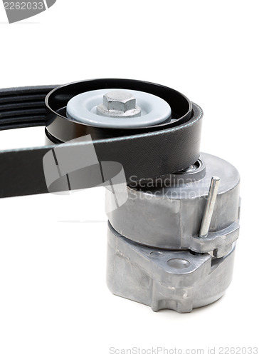 Image of Generator belt tensioner pulley with Poly-V belt