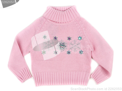 Image of pink wool sweater
