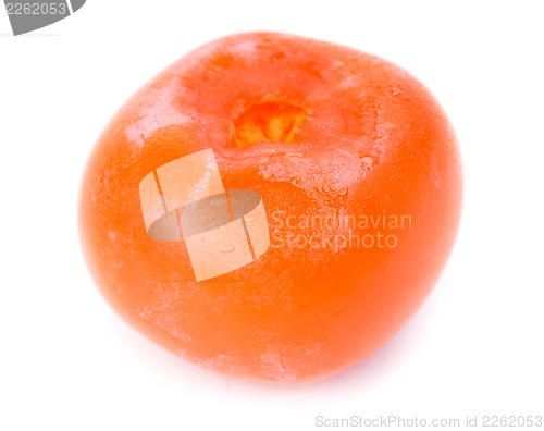 Image of Appetizing persimmon isolated on white