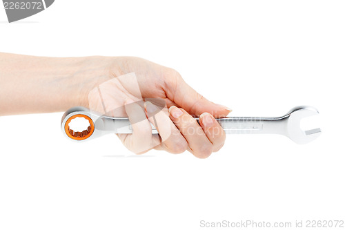 Image of Handle wrench isolated on white background.