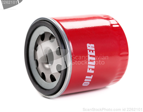 Image of New oil filter car in red steel case