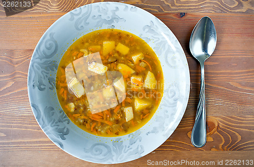 Image of plate with soup