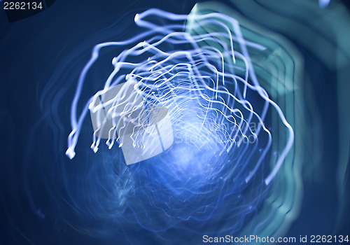 Image of chaotic abstract blue background