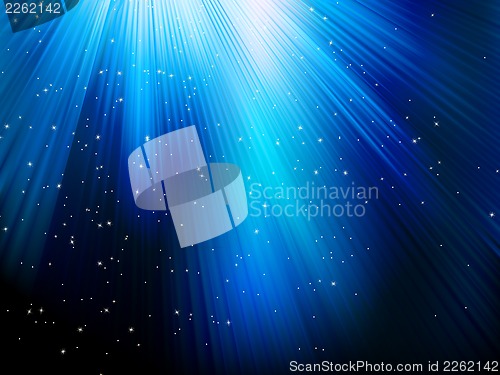 Image of Stars on blue striped background. EPS 10