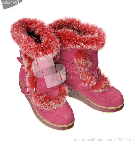 Image of Women winter boots, isolated