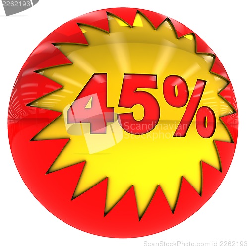 Image of ball with forty five percent