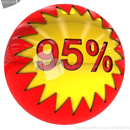 Image of ball with Ninety five percent