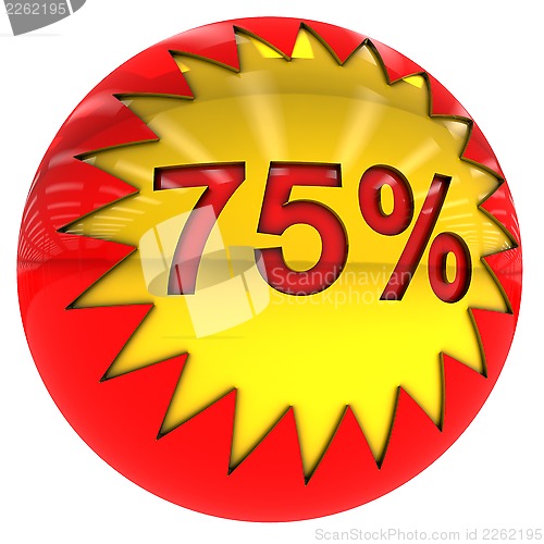 Image of ball with Seventy five percent