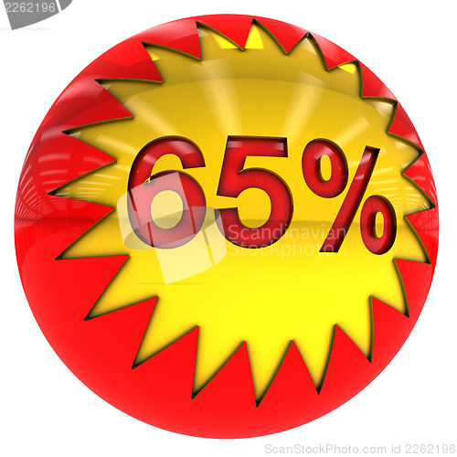 Image of ball with Sixty five percent