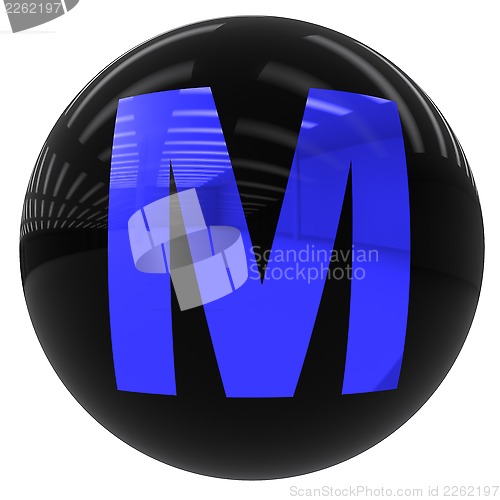 Image of ball with the letter M