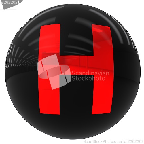 Image of ball with the letter H