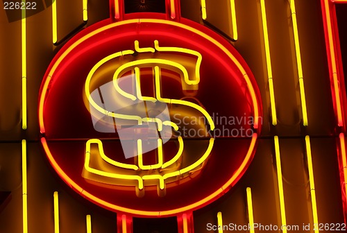 Image of neon dollar sign