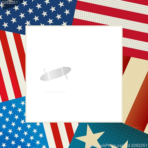 Image of Independence Day flag card