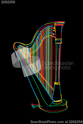 Image of Harp sketch