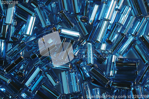 Image of Blue glass tubules