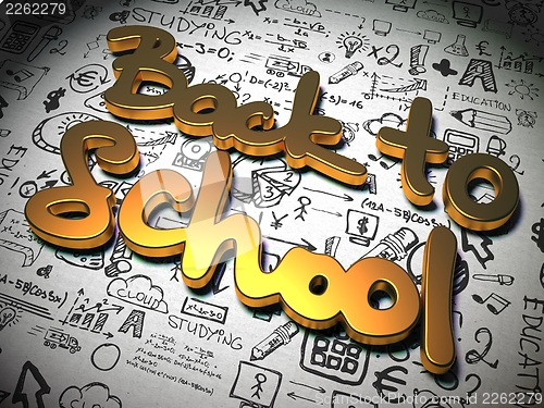 Image of Back to School Background with Handwritten Characters.