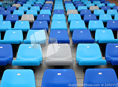 Image of Stadium seat in blue color 