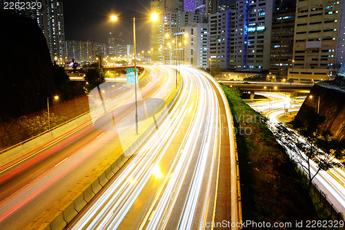 Image of Traffic at night 