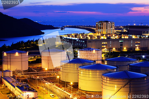 Image of Oil tank in cargo terminal 