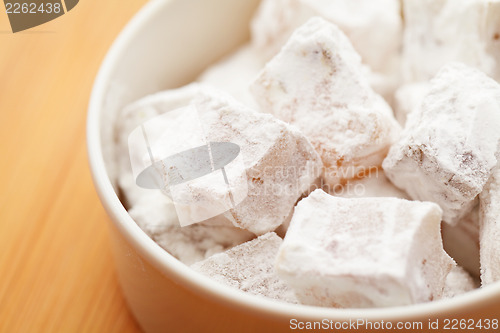 Image of Turkish candy on table