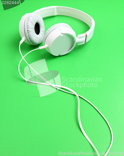 Image of Headset on green background 