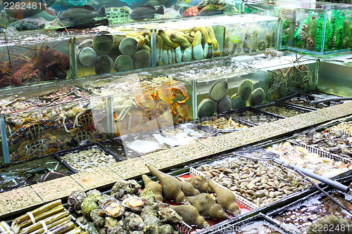 Image of Fish tank in market