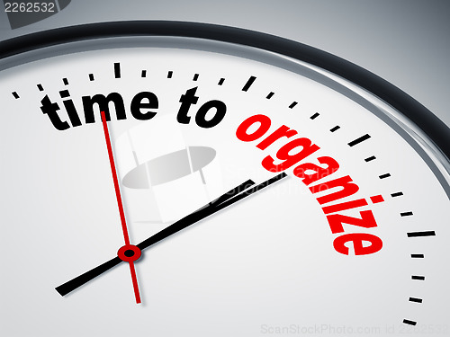 Image of time to organize