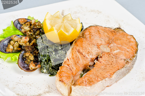 Image of salmon steak