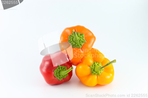 Image of Red, Orange and Yellow Bell Peppers