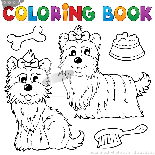 Image of Coloring book dog theme 6