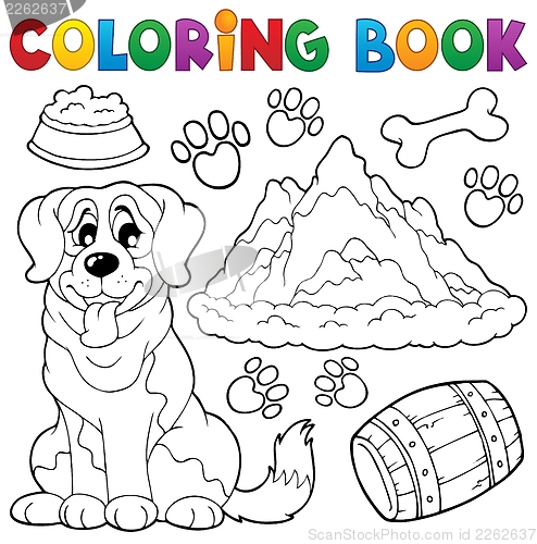 Image of Coloring book dog theme 7