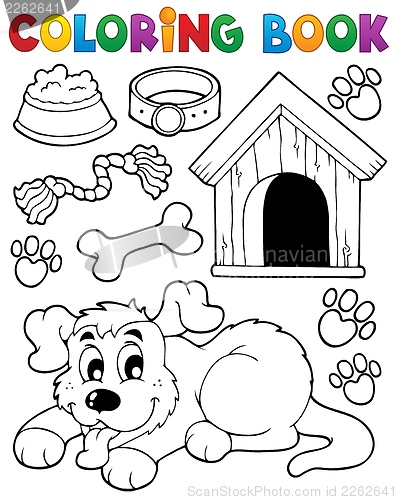 Image of Coloring book dog theme 2