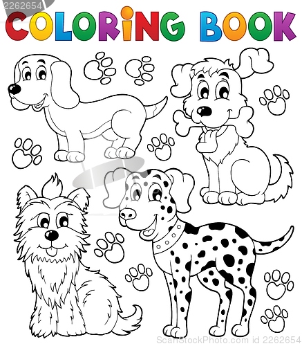 Image of Coloring book dog theme 5