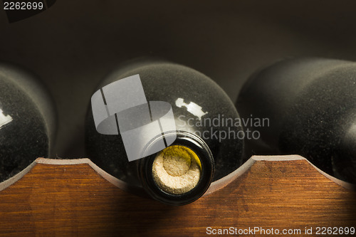 Image of Wine bottles on shelf