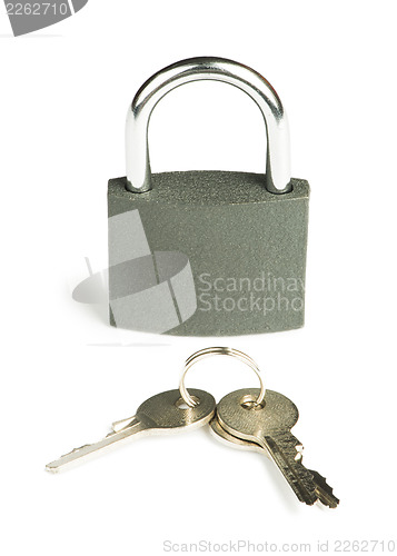 Image of Grey padlock and keys