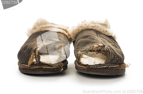 Image of Old torn boots of leather