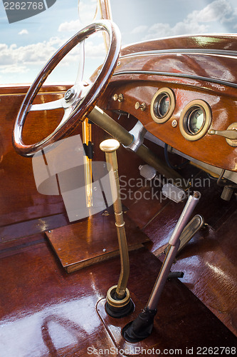 Image of Vintage retro car interior